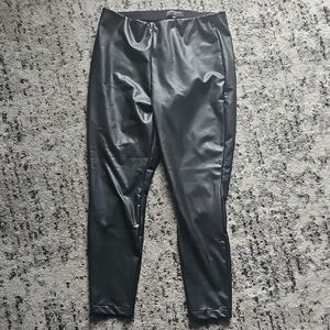 Banana Republic Black Faux Leather Joggers